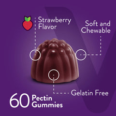 Close-up of Moringa Gummies strawberry flavor