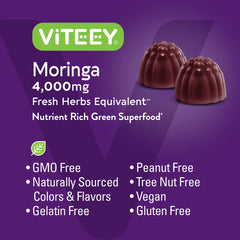 Viteey Moringa Gummies 4000mg per serving
