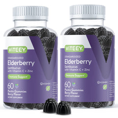 Bottle of Viteey Sambucus Elderberry Gummies for adults - 120 count