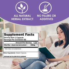 Illustration of Vitex chasteberry ingredients and science