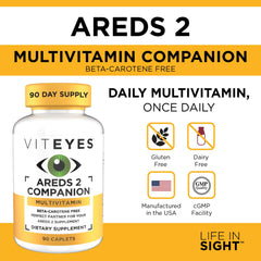 Nutrition facts panel for Viteyes AREDS 2 Companion Multivitamin
