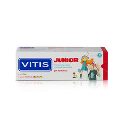 Tube of Vitis Junior Tutti Frutti Toothpaste 75ml
