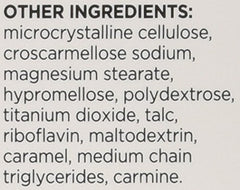 Nutritional facts label on VITRON-C packaging