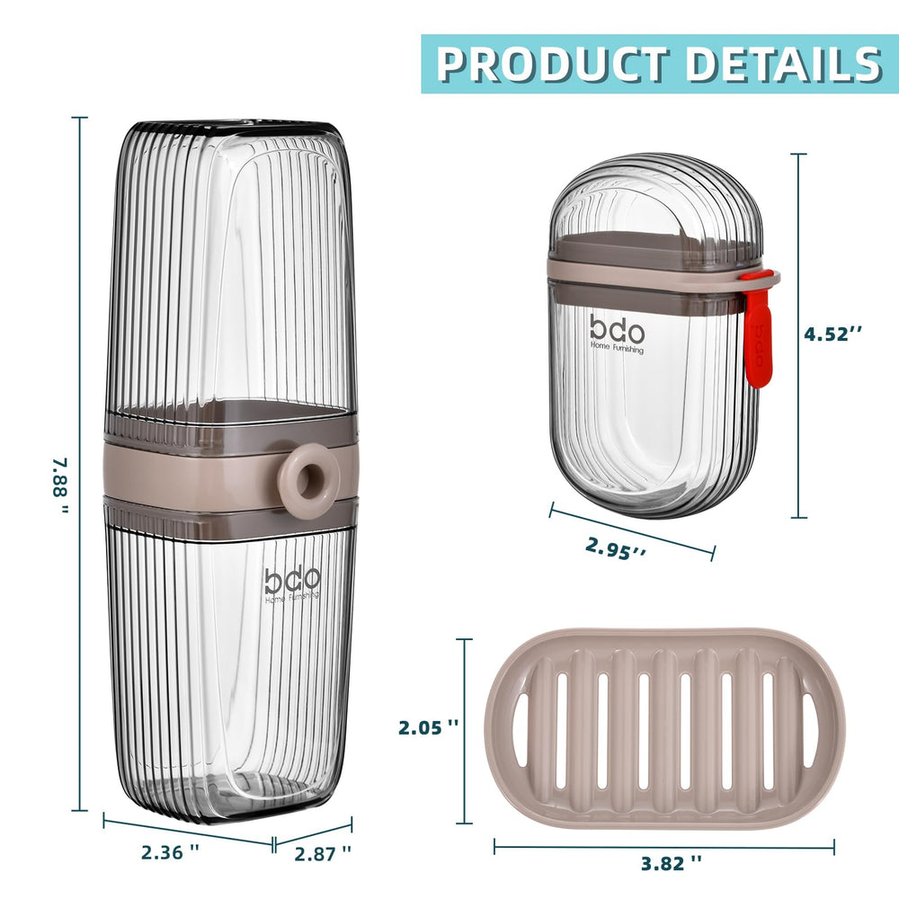 Portable soap case with drain dish design