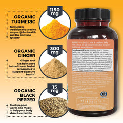 Daily use image showing turmeric ginger supplement routine