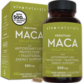 Viva Naturals maca capsules bottle supports easy daily energy