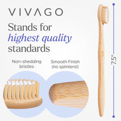 Packaging of the VIVAGO bamboo toothbrushes