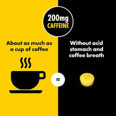 Vivarin bottle dispense demonstrates portable caffeine for on-the-go use