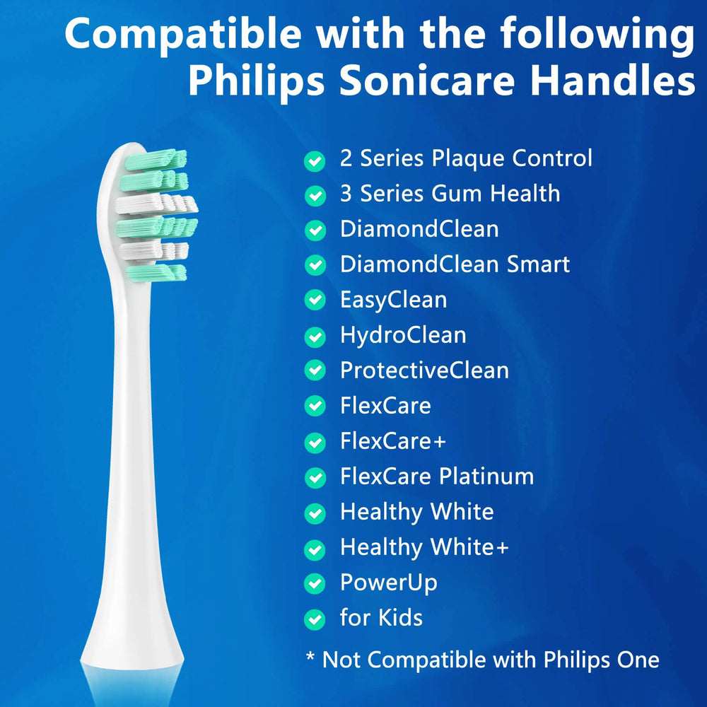 Vivena replacement heads showing compatibility with Philips Sonicare models