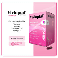 Turmeric and Shiitake mushrooms in Vivioptal Women 90 Softgels