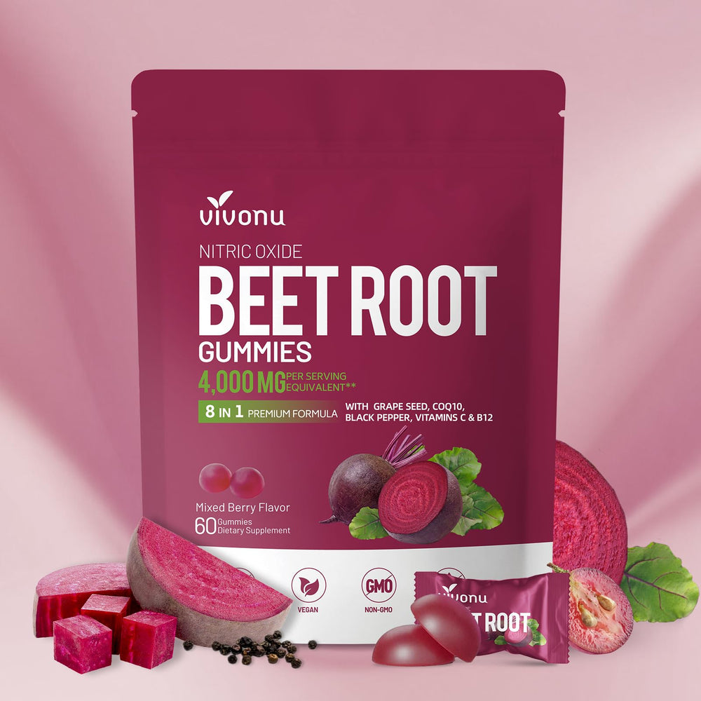 VivoNu Beet Root Gummies bottle front view