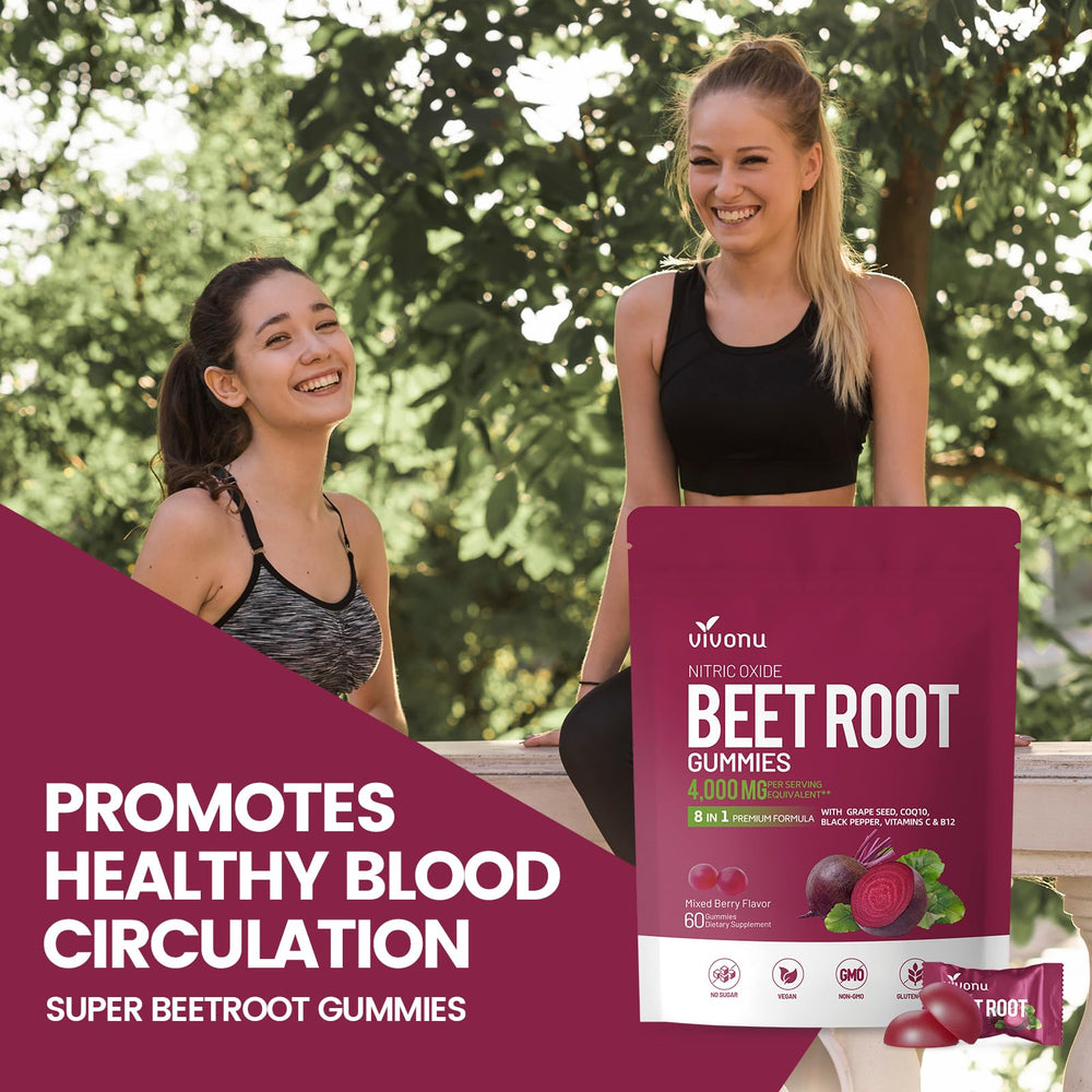 On-the-go pouch of VivoNu Beet Root Gummies