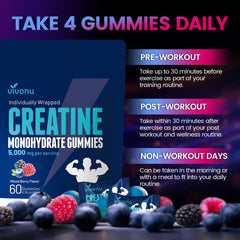 Bottle-style packaging for VivoNu Creatine Gummies