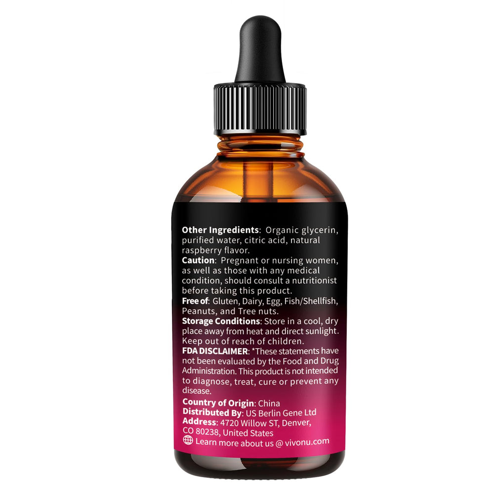 Person holding VivoNu bottle showing ergonomic dropper use and easy portability