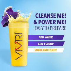 VIVRI shaker included in package enables quick, on-the-go preparation.