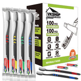 VKshop 120 pack disposable toothbrushes with toothpaste, individually wrapped for travel