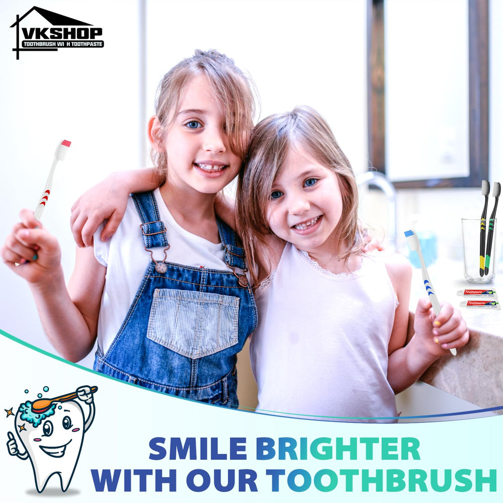 Bulk value pack containing 60 disposable toothbrush sets