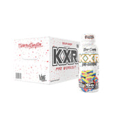 VMI Sports KXR pink lemonade bottle pour boosts energy and focus for workouts.