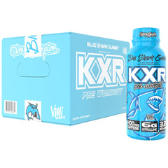 VMI Sports KXR ready-to-drink blue bottle front for bold pre-workout energy.