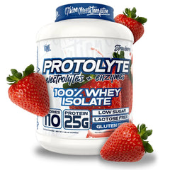 VMI ProtoLyte strawberry bottle showing lean muscle support benefits