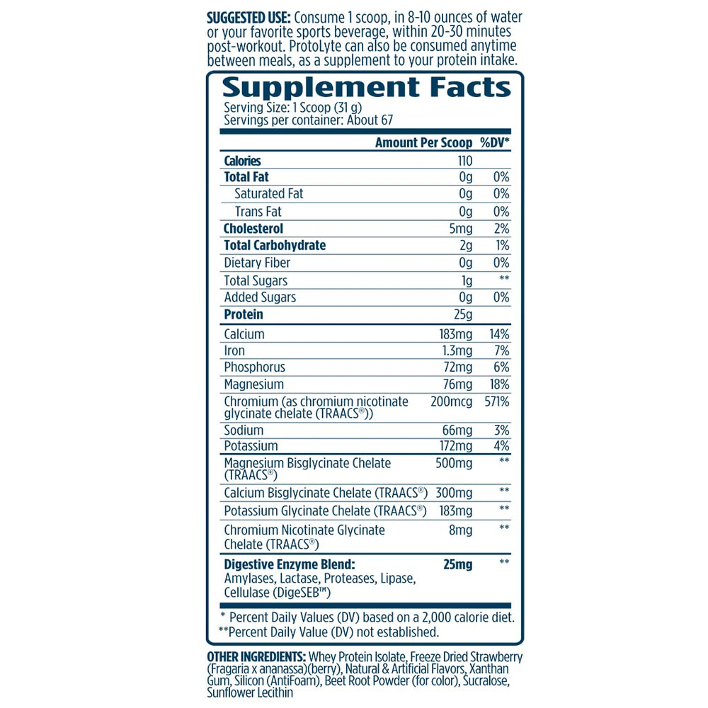 ProtoLyte shaker with strawberry powder for post-workout recovery