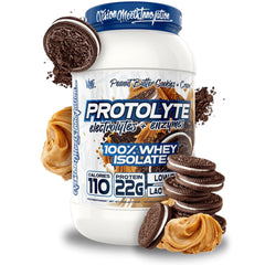 VMI Sports ProtoLyte whey isolate bottle with creamy shake for lean muscle support.