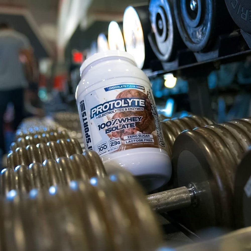 VMI Sports ProtoLyte whey isolate electrolyte pack promotes hydration mid-workout