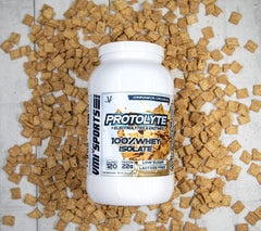 ProtoLyte non-GMO seal signals quality across training days.