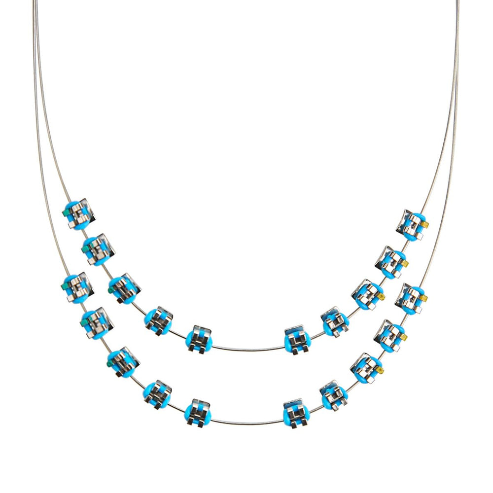 Vocadok temporary tooth decoration with metal wires in blue - 1 pack
