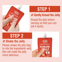 Nutrition information label for VOLO VERO Konjac Jelly strawberry