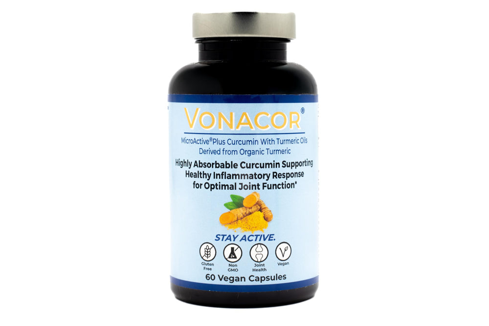Vonacor MicroActive Curcumin bottle with turmeric oil extract