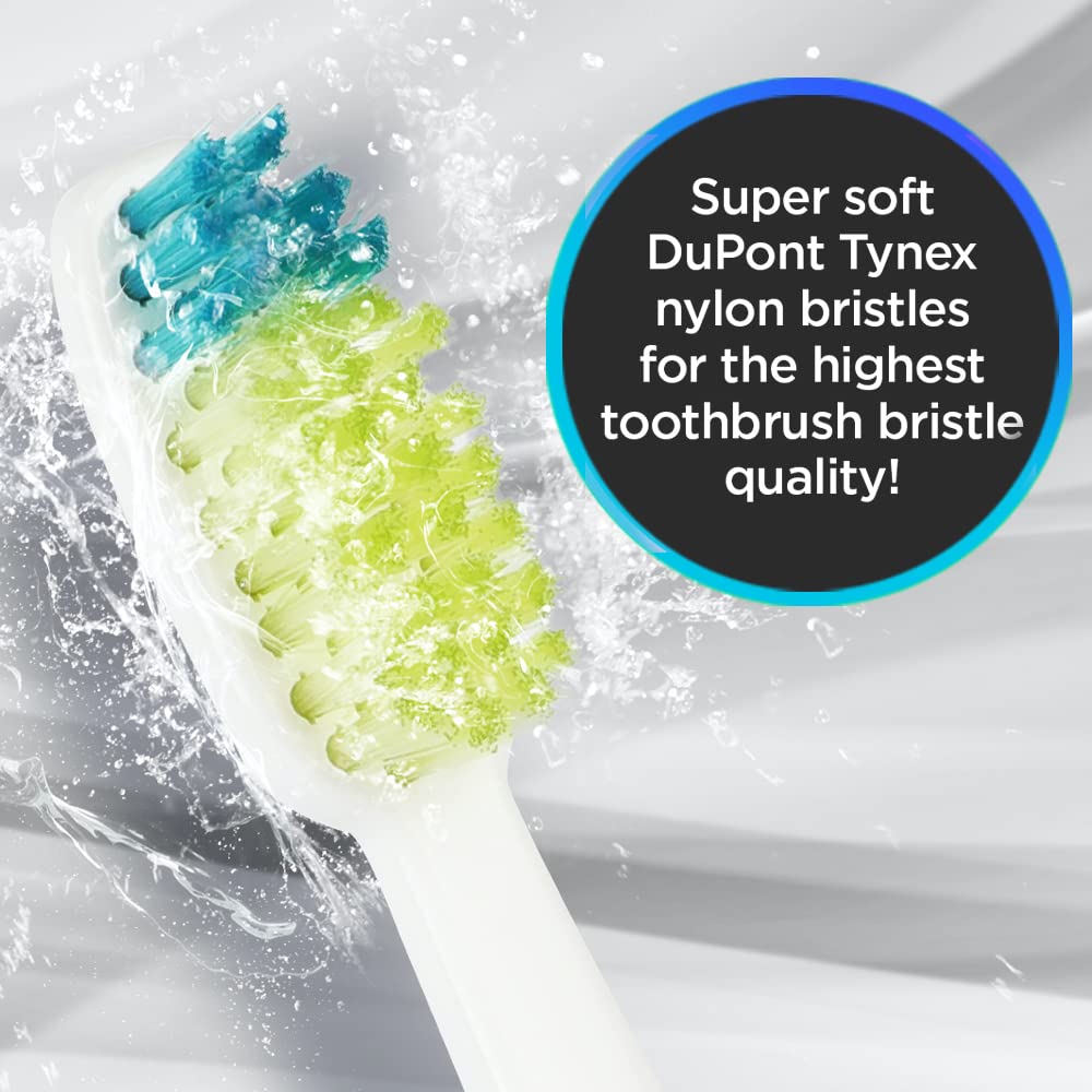 Soft Dupont Nylon bristles on Voom Sonic Go 1 replacement heads