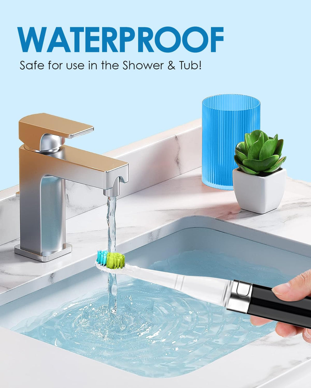 Go 1 Series travel toothbrush with brush head installed