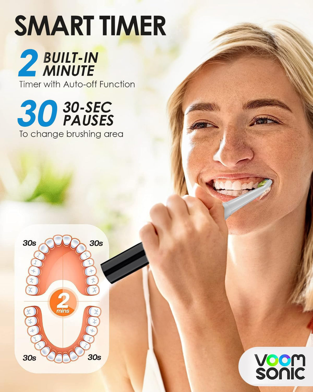 Compact Voom Sonic Go 1 Series travel toothbrush