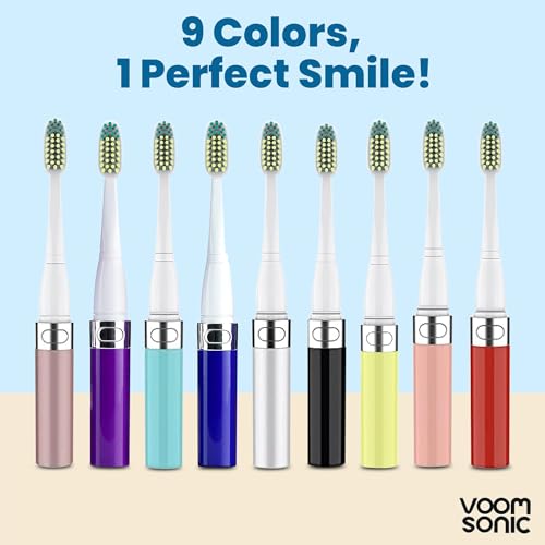 Voom Sonic Go 1 Series Travel Toothbrush Metallic Red side view