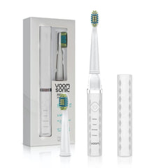 Front view of Voom Sonic Pro 3 Rechargeable Toothbrush in white
