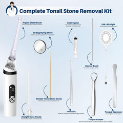 White Voraiya Tonsil Stone Remover with accessories