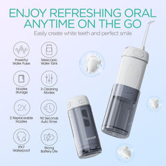 VOYOR-HEALTH WF510 silver portable water flosser side view