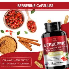 120 Berberine HCl capsules in bottle