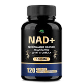 Front label of VPKIN NAD+ Supplement bottle (120 capsules)