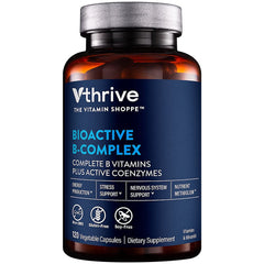 Front view of Vthrive Bioactive B-Complex bottle