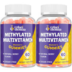 Front view of Vylarithonixa 33-in-1 methylated multivitamin gummies for women – 2 pack