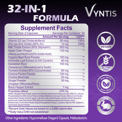 Close-up of VYNTIS liver detox capsules
