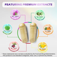 Milk thistle, artichoke and beetroot ingredients for liver support