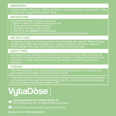 Box of Vytadose Collagen Glow Patches with instructions