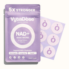 Vytadose NAD+ patch applied to skin