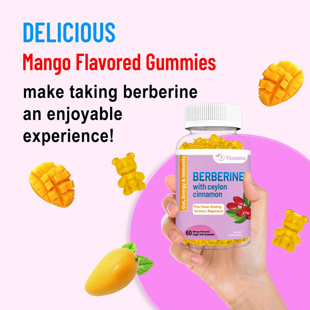 Daily serving of two mango-flavored gummies