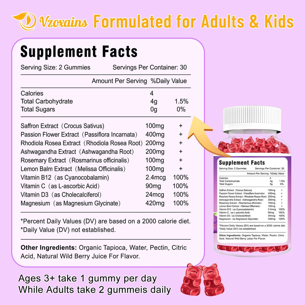 Wild berry flavor gummies