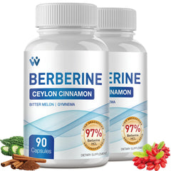 Front view of WACHRAY Berberine Supplement bottle with label