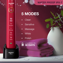 Eight soft brush heads for the Ruby Red Edition